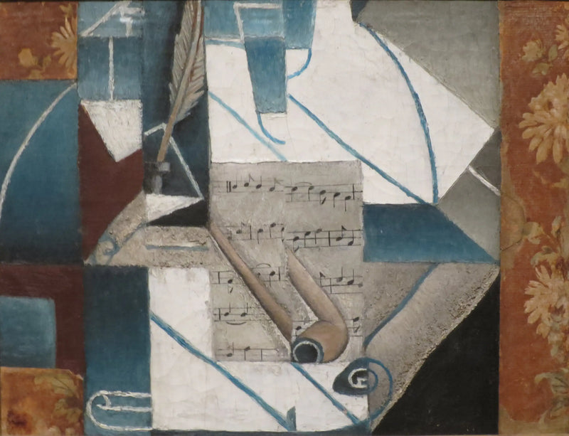 Fjäder och pipa - Juan Gris