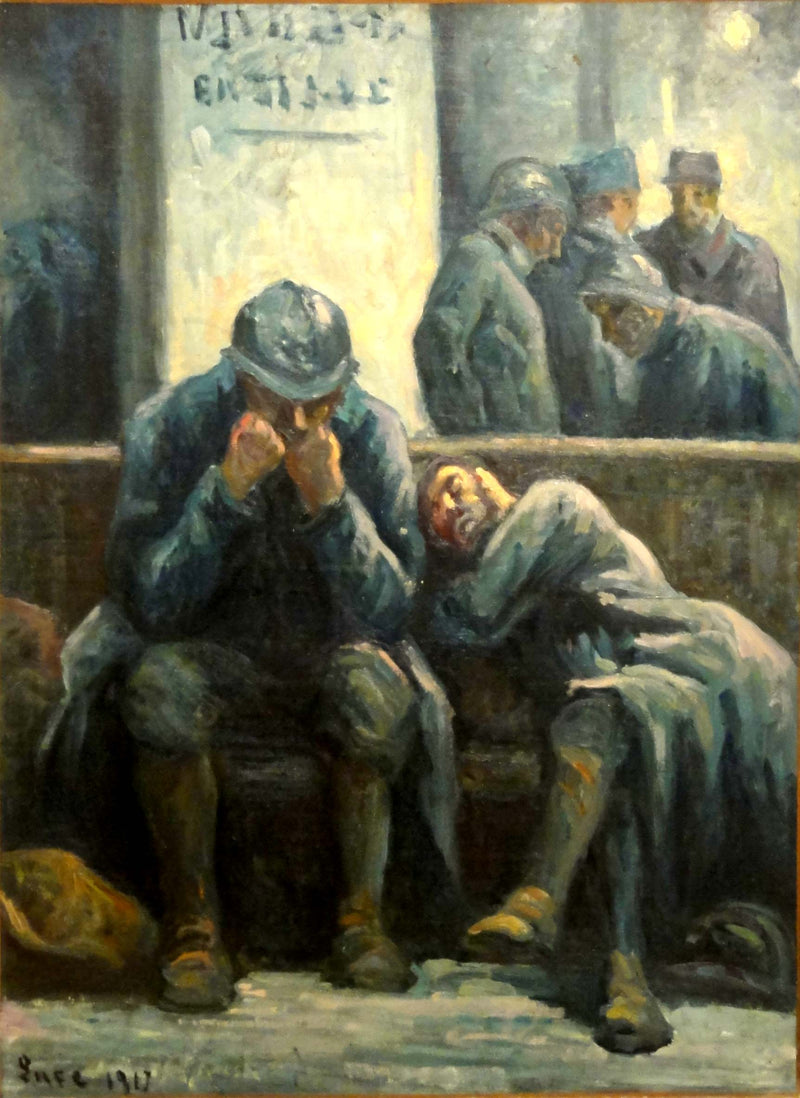 Poilus vid Est-stationen - Maximilien Luce