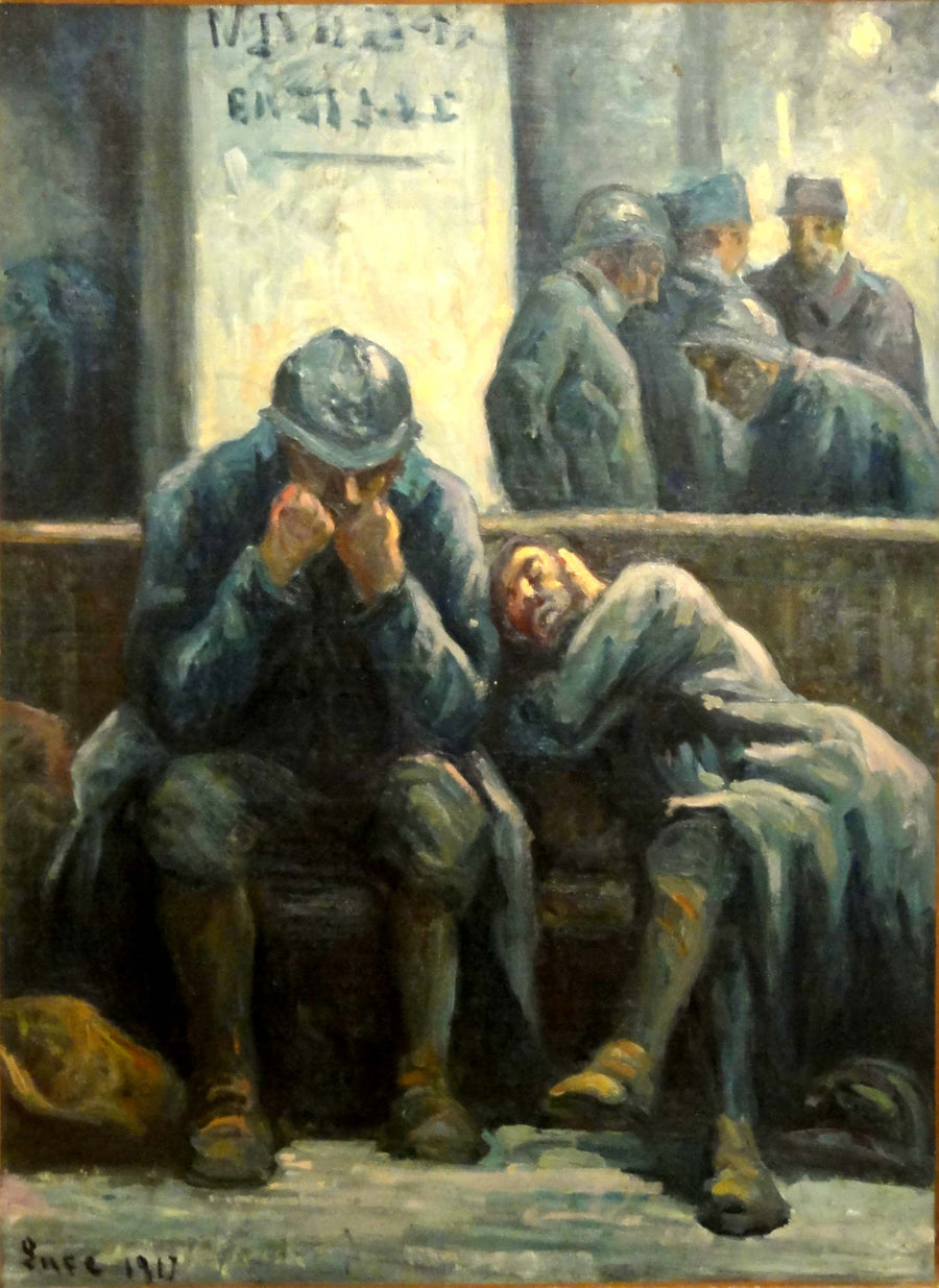 Poilus vid Est-stationen - Maximilien Luce