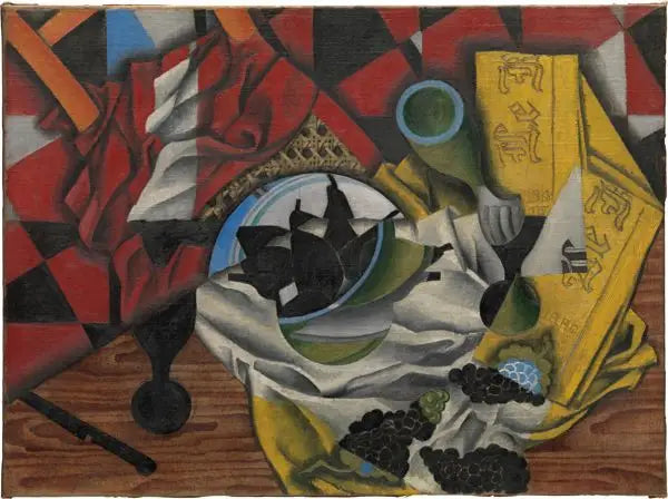Päron och druvor på ett bord - Juan Gris