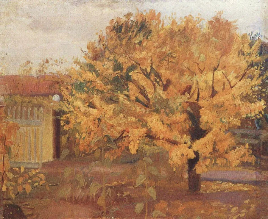 Poirier i trädgården framför - Anna Ancher