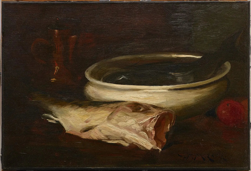 Fisk och stilleben - William Merritt Chase