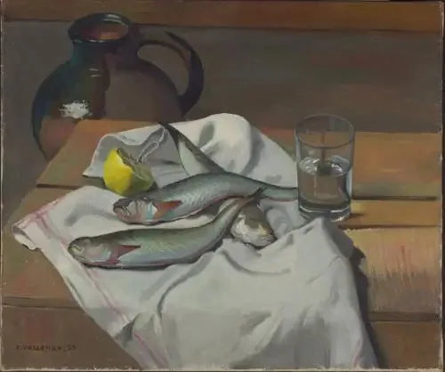 Fiskar och citron - Félix Vallotton