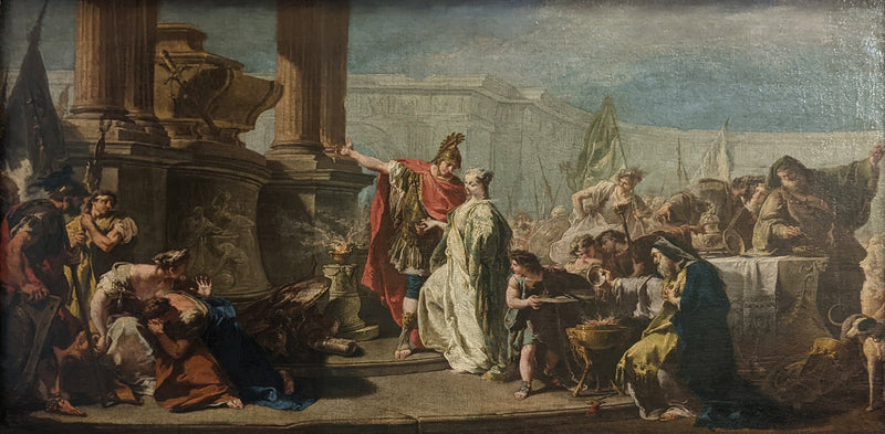 Polyxène framför Achilleshögen - Giovanni Battista Pittoni