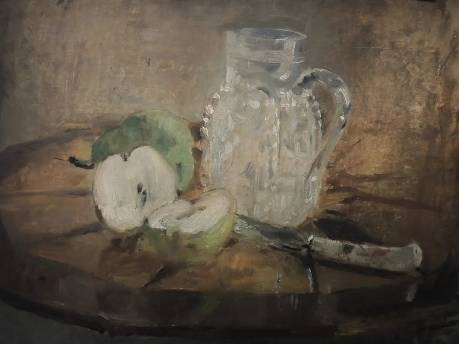 Skuren äpple och kanna - Berthe Morisot