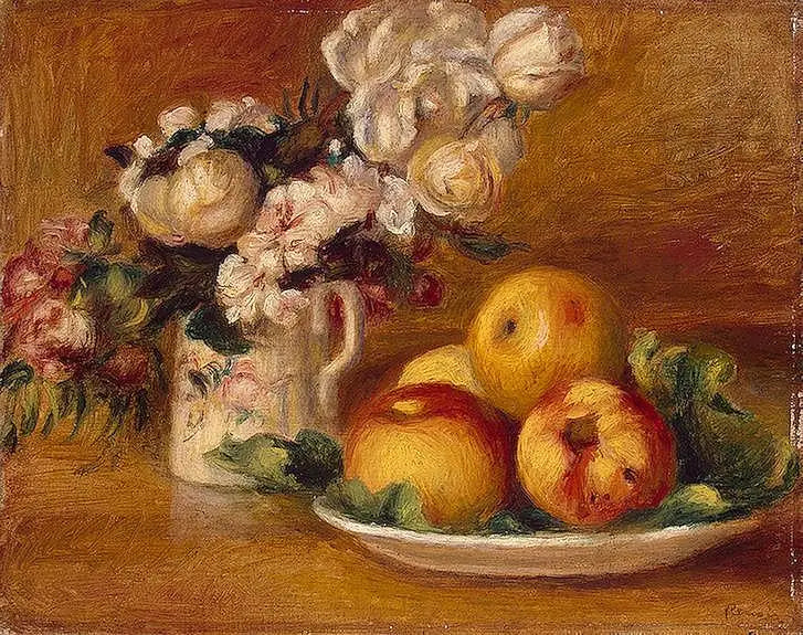 Äpplen och blommor - Pierre-Auguste Renoir