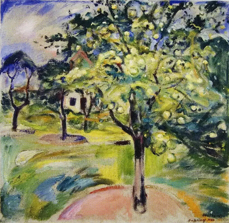 Äppleträd i trädgården i Ekely - Edvard Munch