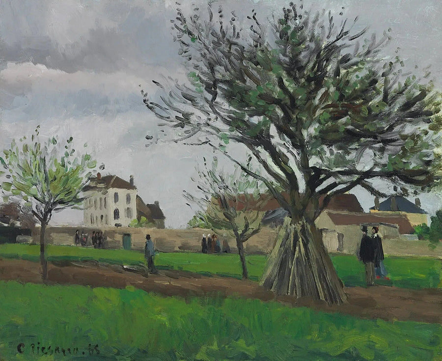 Äppelträd i Pontoise (Fader Galliens hus) - Camille Pissarro