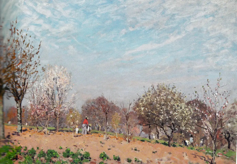 Blommande äppelträd i Louveciennes - Alfred Sisley