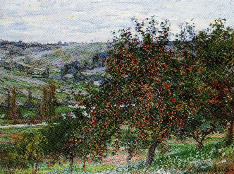 Ppelträd nära Vétheuil W488 - Claude Monet
