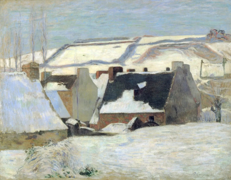 Pont-Aven under snön - Paul Gauguin
