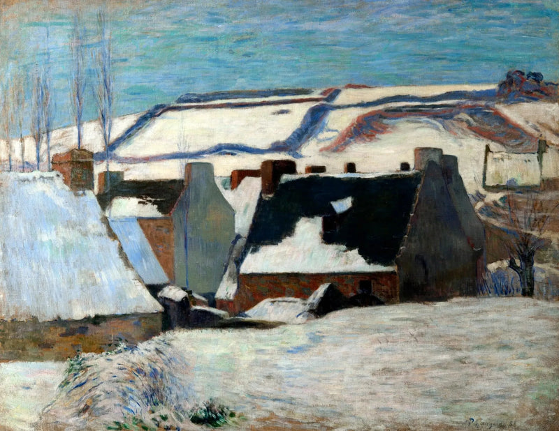 Pont-Aven under snön - Paul Gauguin
