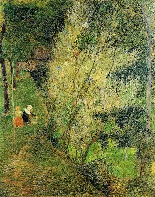 Pont-Aven och barn i en skogsdunge - Paul Gauguin