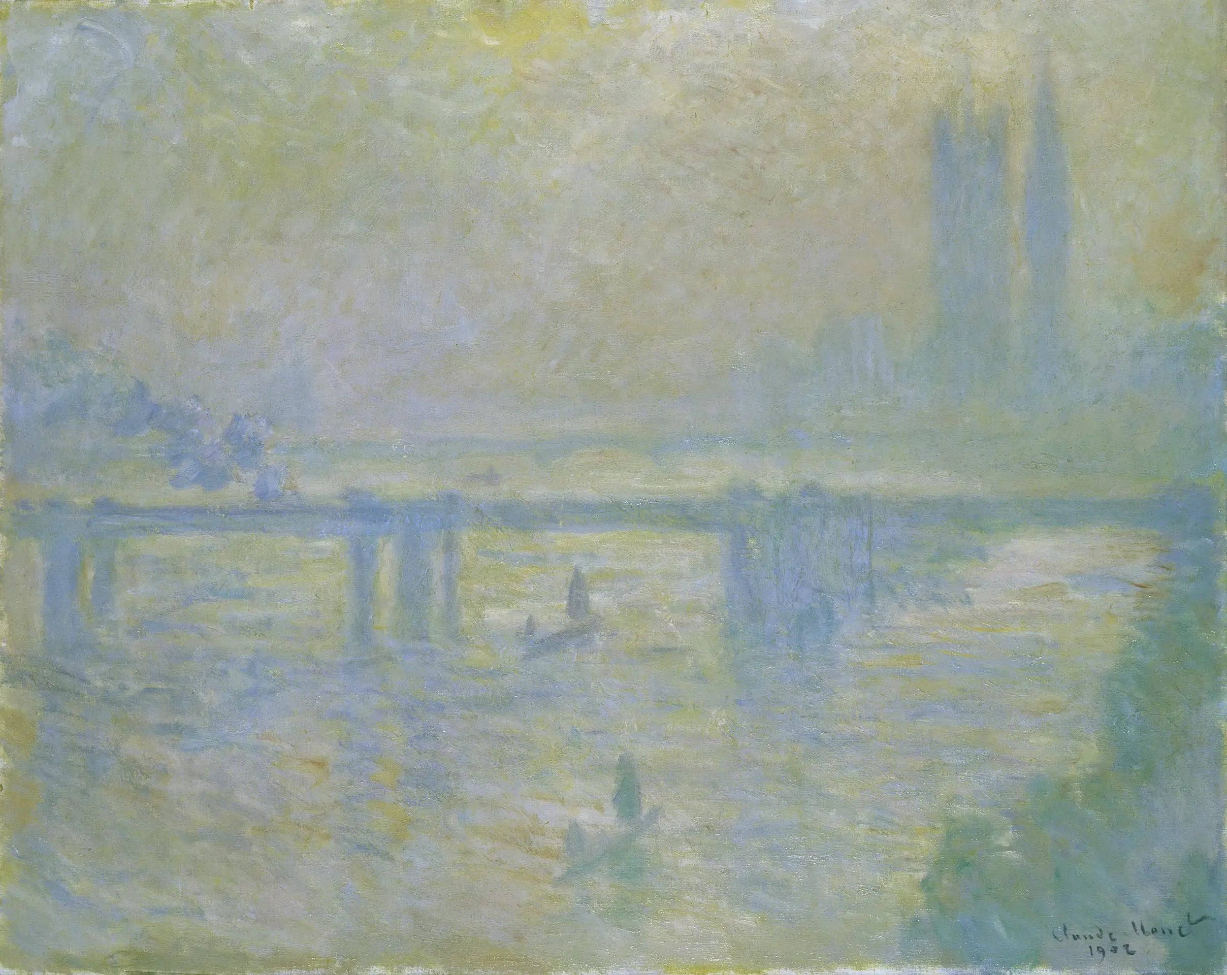 Reproduction du tableau « Pont de Charing - Claude Monet » par Alpha Reproduction en peinture à l’huile