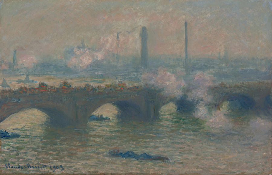 Pont de Waterloo, jour gris - Claude Monet