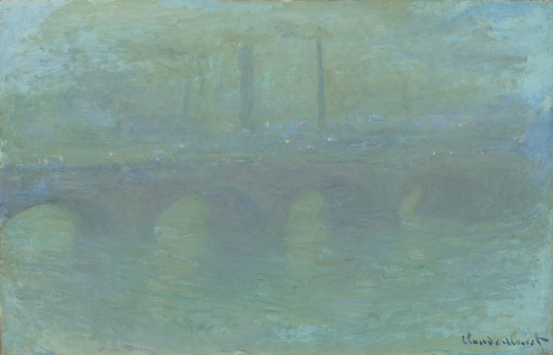 Waterloo Bridge, London, i skymningen W1564 - Claude Monet