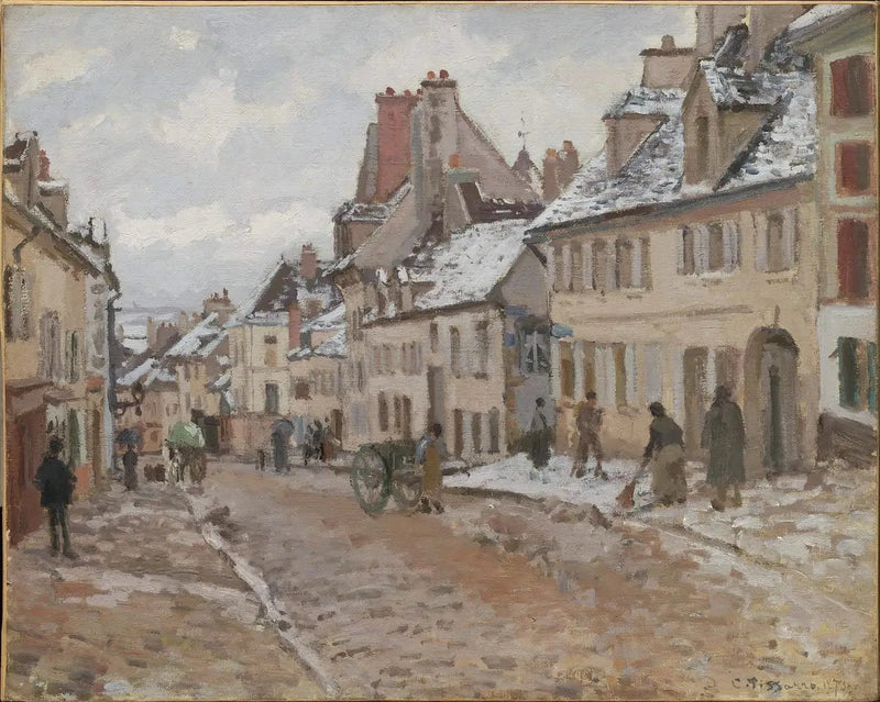 Pontoise, Gisorsvägen på vintern - Camille Pissarro