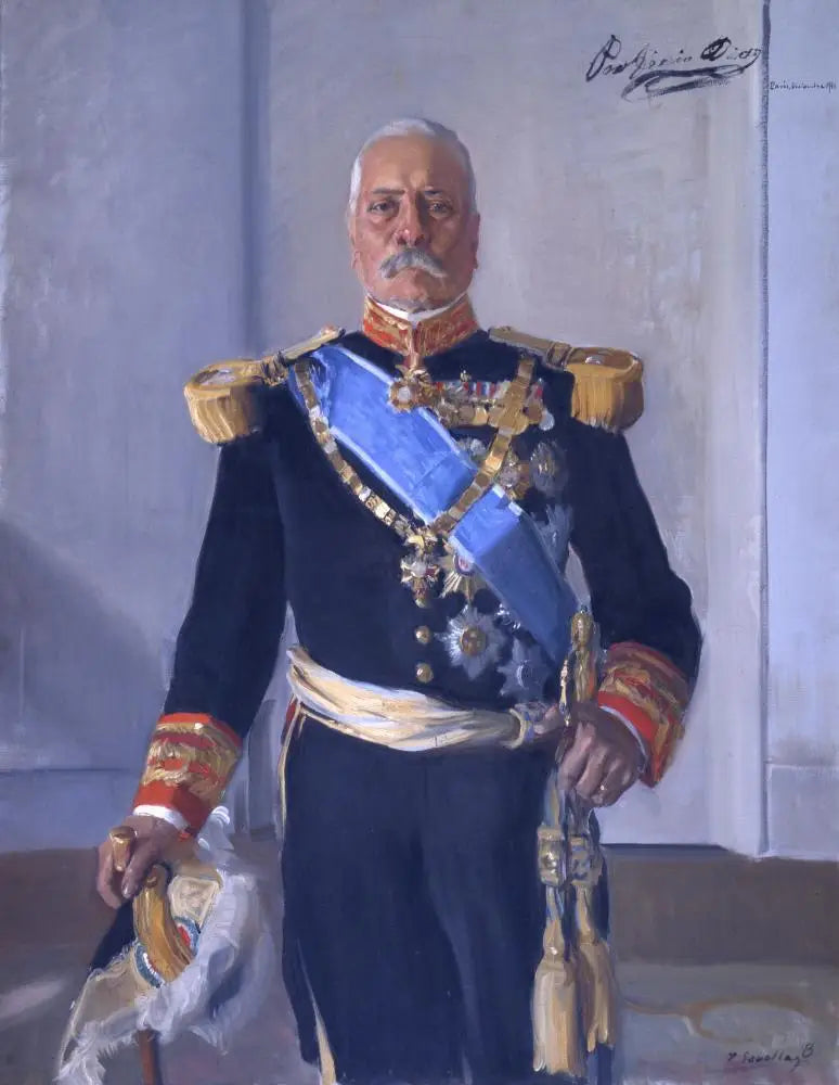 Porfirio Díaz, tidigare president i Mexiko - Joaquín Sorolla