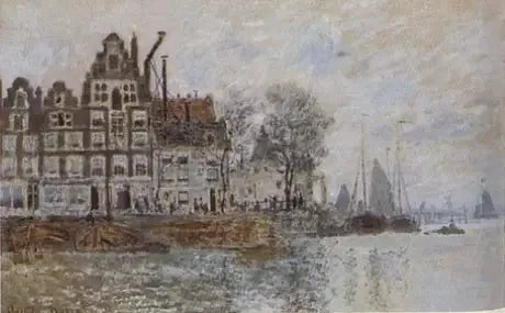 Hamnen i Amsterdam, cirka 1873 - Claude Monet