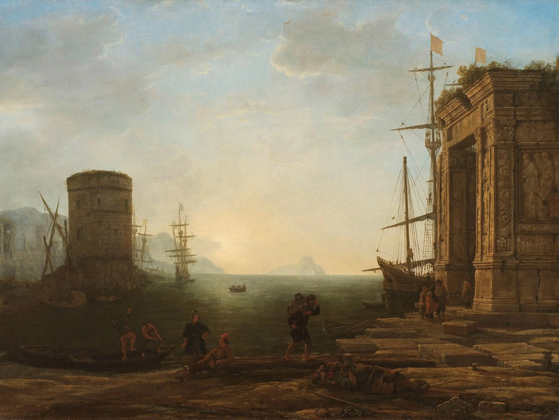 Port vid soluppgången - Claude Lorrain