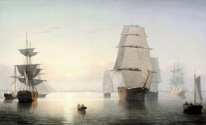 Bostonhamn, solnedgång - Fitz Henry Lane