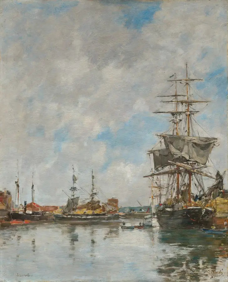 Deauvillehamnen - Eugène Boudin