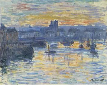 Dieppe hamn, på kvällen - Claude Monet
