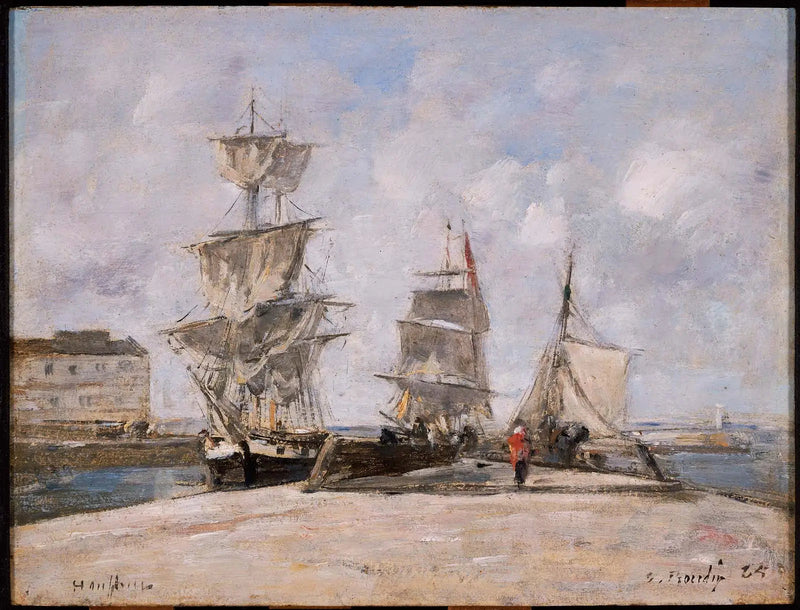 Honfleurhamnen - Eugène Boudin