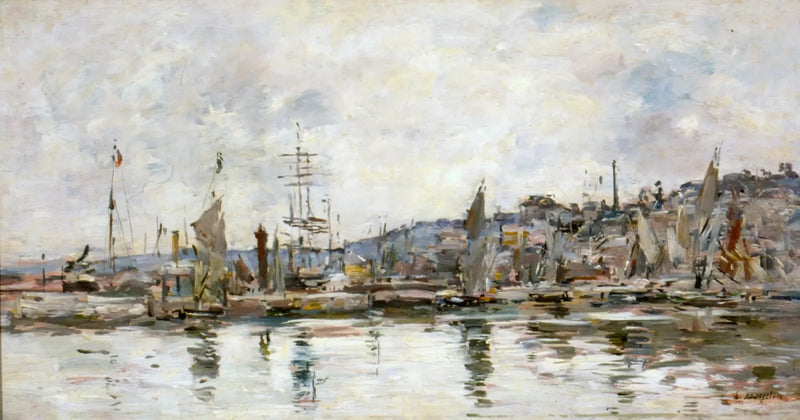 Honfleurhamnen - Eugène Boudin