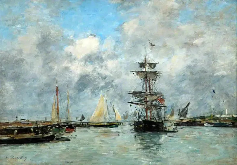Trouvilles hamn - Eugène Boudin