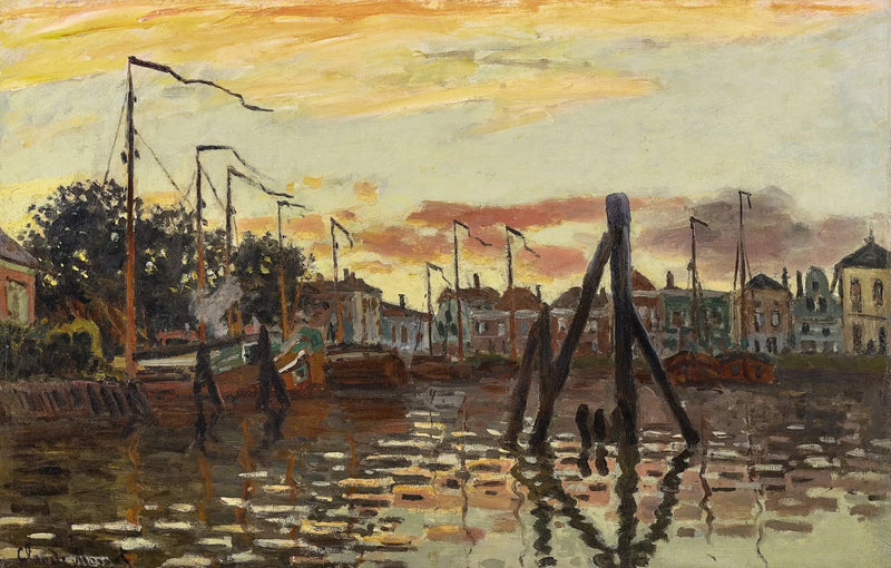 Hamnen i Zaandam W188 - Claude Monet