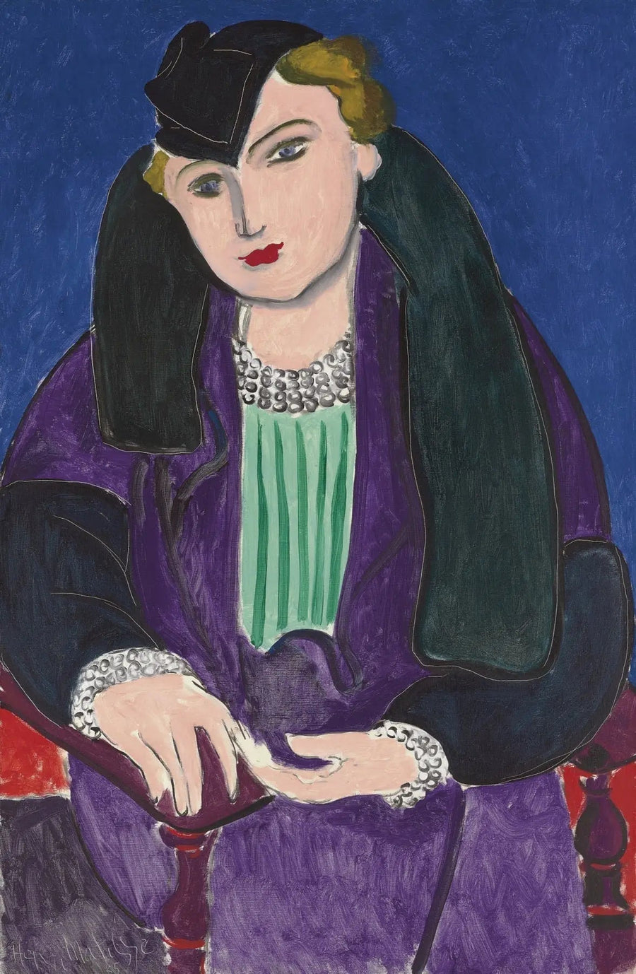 Porträtt i blå mantel - Henri Matisse