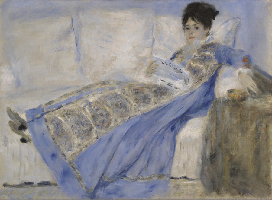 Madame Monet läser - Pierre-Auguste Renoir