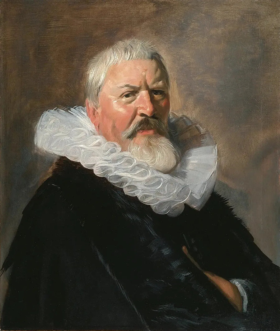 Kvadratiskt porträtt av Pieter Jacobsz Olycan - Frans Hals