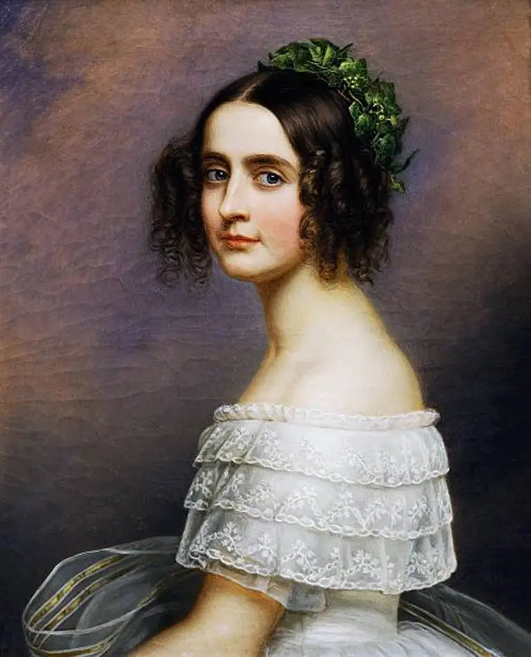 Porträtt av Alexandra Amalie von Bayern (1826-1875) - Joseph Karl Stieler