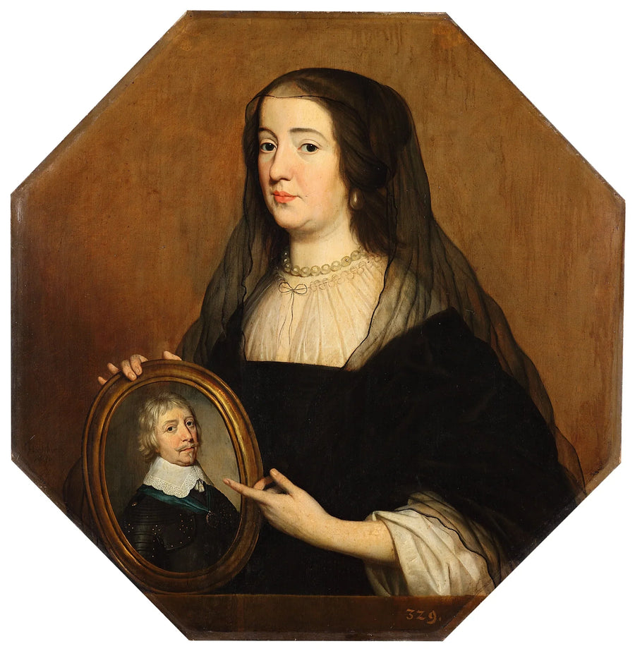 Porträtt av Amalia van Solms (1602-1675) - Gerrit van Honthorst