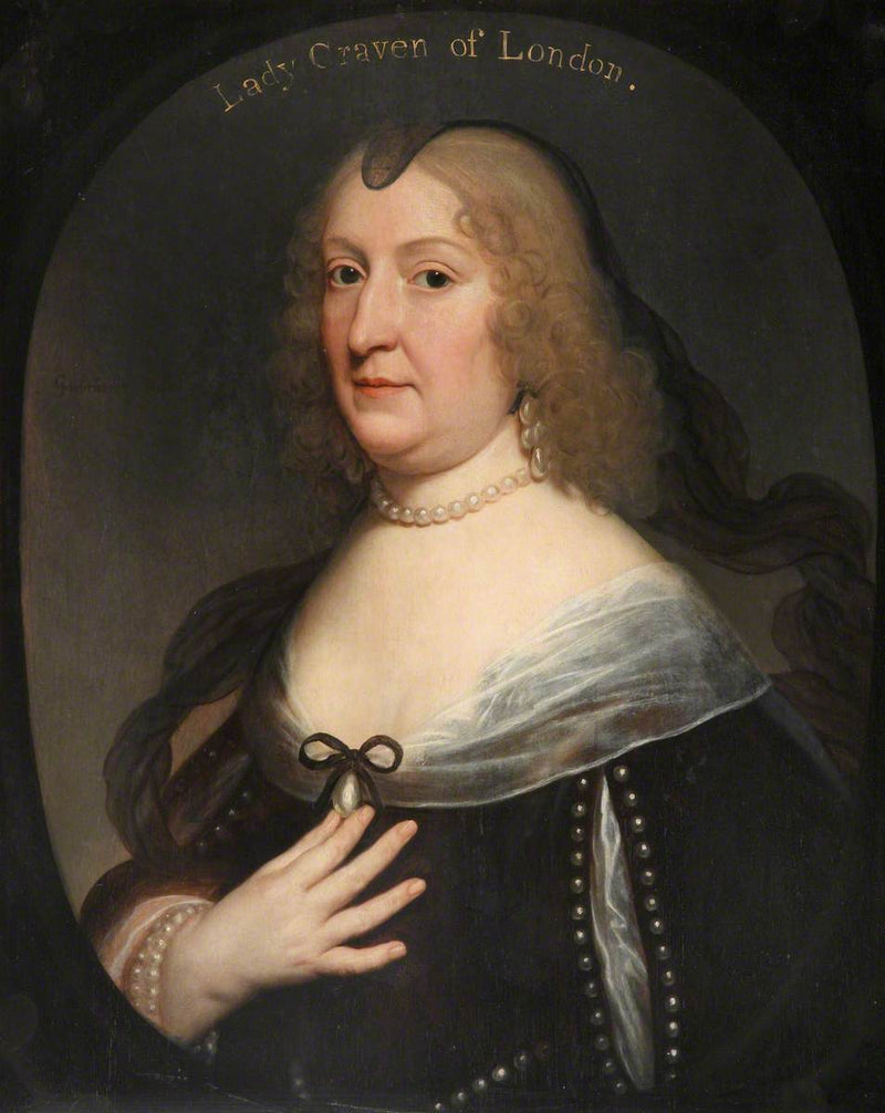 Porträtt av Amalie Elisabeth von Hanau-Münzenberg (1602-1651) - Gerrit van Honthorst