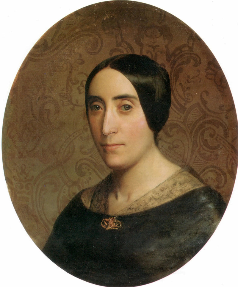 Porträtt av Amélina Dufaud, fru Bouguereau, moster till konstnären - Bouguereau