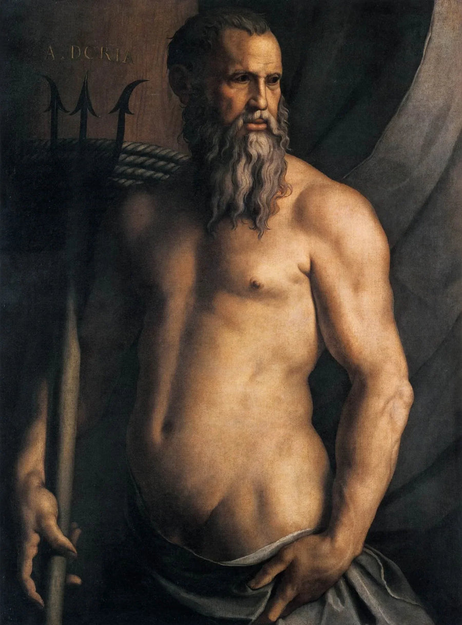 Porträtt av Andrea Doria som Neptun - Bronzino