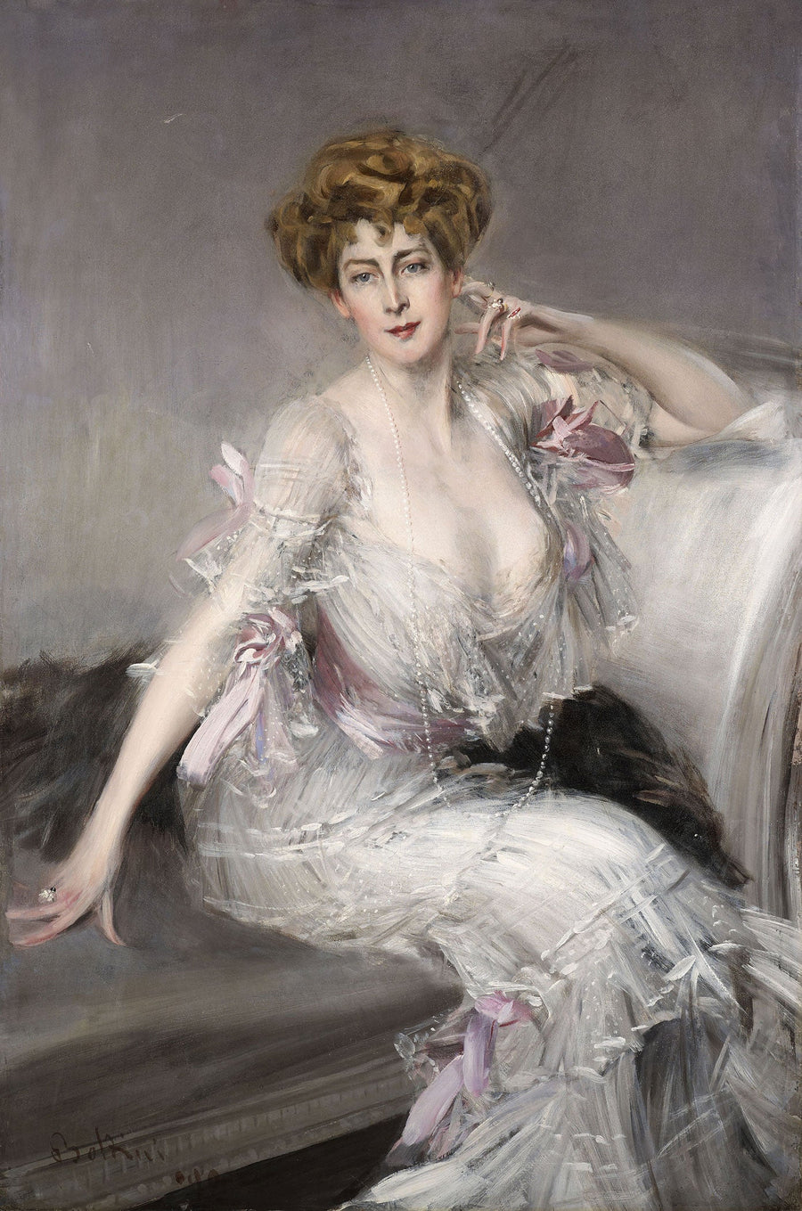 Porträtt av Anna Elisabeth Hansen - Giovanni Boldini