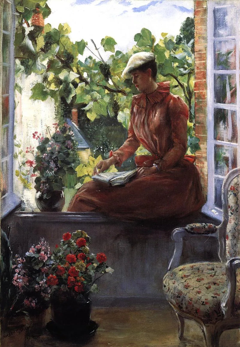 Porträtt av Anna Gœneutte med basker - Norbert Gœneutte