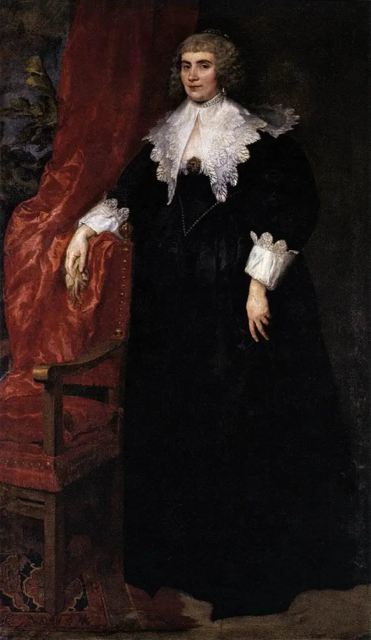 Porträtt av Anna van Craesbecke - Antoine van Dyck