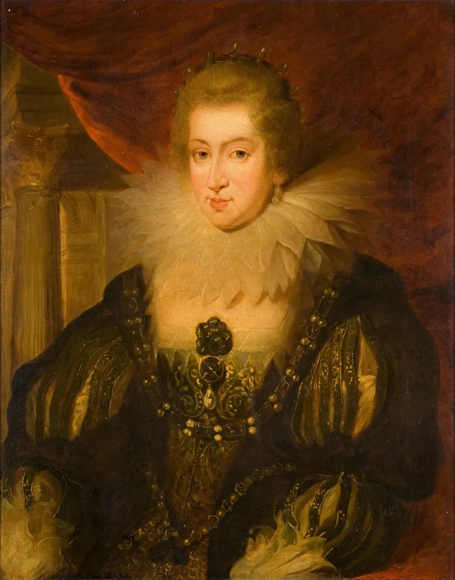 Porträtt av Anne av Österrike - Antoine van Dyck