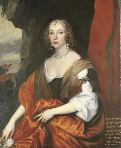 Porträtt av Anne Carr, Lady Russell - Antoine van Dyck