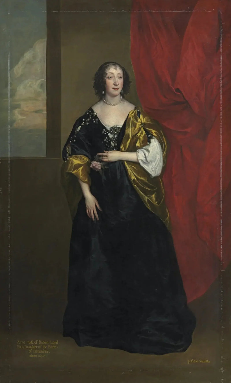 Porträtt av Anne Cavendish, Lady Rich (1612-1638) - Antoine van Dyck