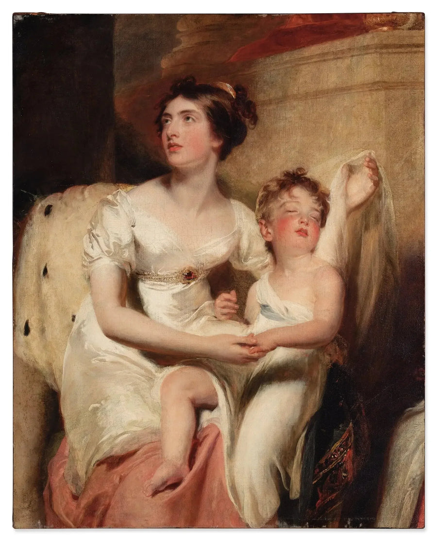 Porträtt av Anne, grevinna av Charlemont, och hennes son James - Thomas Lawrence