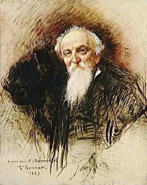 Porträtt av Antoine François Marmontel (1816-1898), fransk pianist, kompositör och musikolog - Léon Bonnat