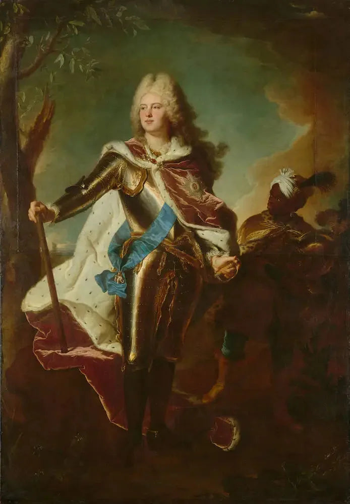 Porträtt av August III av Polen - Hyacinthe Rigaud