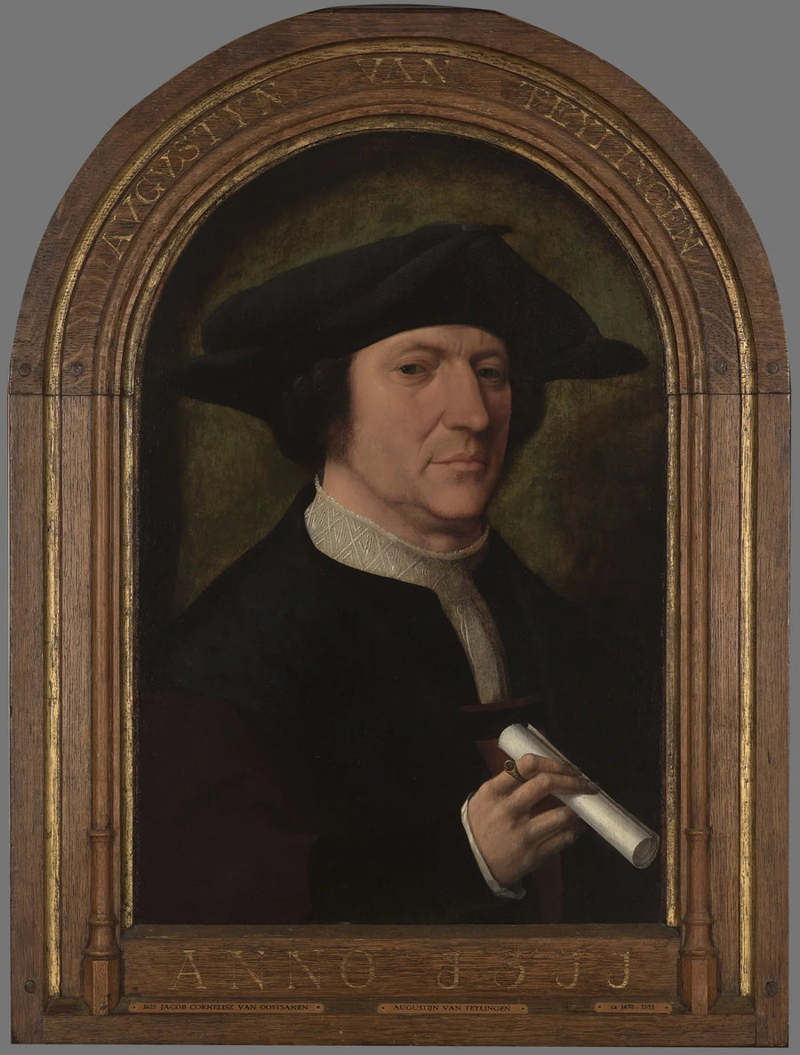 Porträtt av Augustijn van Teylingen - Jacob Cornelisz van Oostsanen