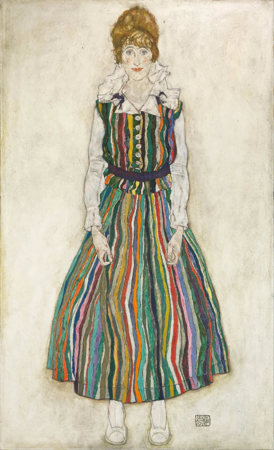 Porträtt av Edith (konstnärens fru) - Egon Schiele